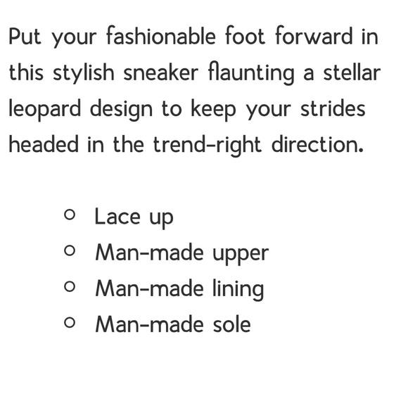 LEOPARD PRINT SNEAKERS NWOT - Picture 2 of 7